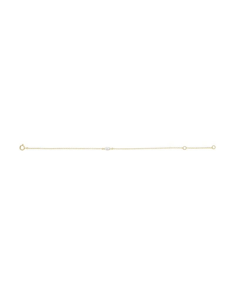 Pulseira em Ouro 14k com Diamantes de Laboratório