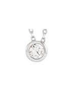 Colar Solitário com Cravação Bezel em Ouro 14k com Diamantes de Laboratório – Modelo 2