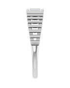 Anel Baguete Solitário em Ouro 14k com Diamantes Naturais