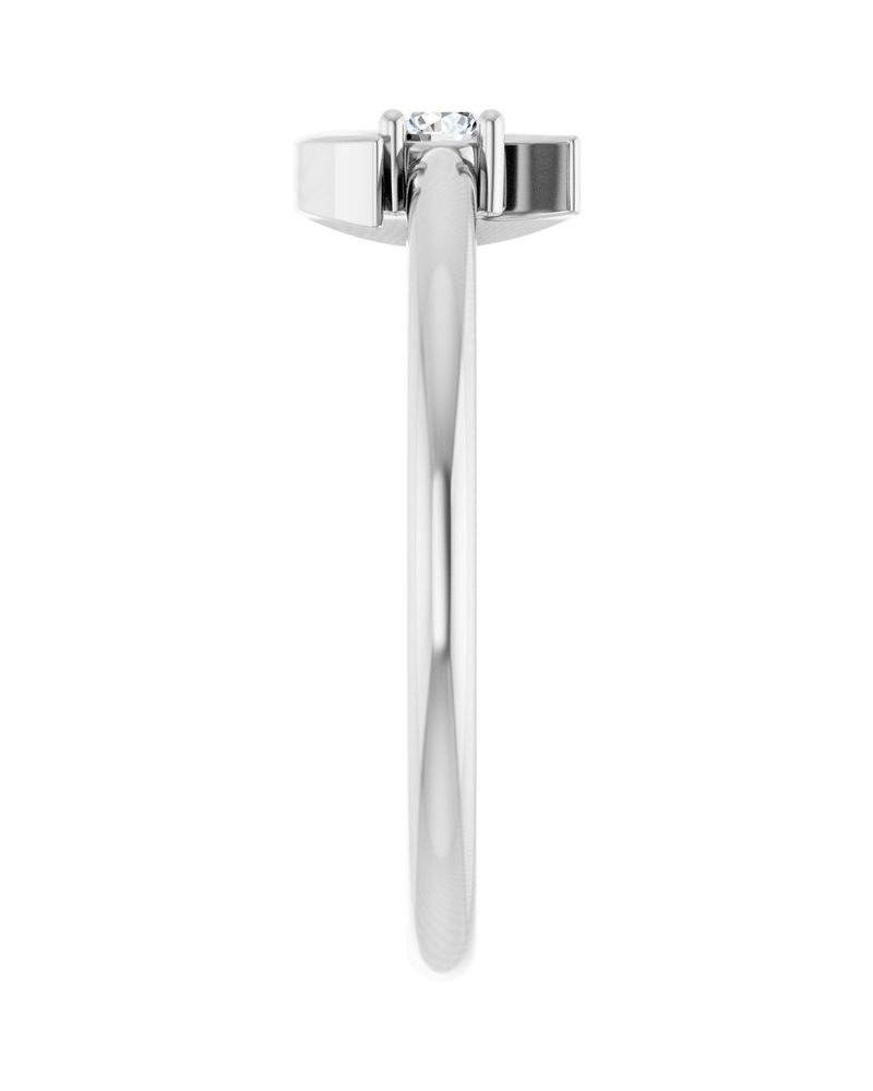 Anel Lua Crescente em Ouro 14k com Diamantes Naturais