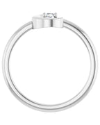Anel Lua Crescente em Ouro 14k com Diamantes Naturais