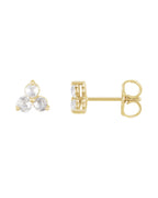 Brinco Trio em Ouro 14k com Diamantes Naturais – Amarelo 14k, 0,33 ct