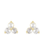 Brinco Trio em Ouro 14k com Diamantes Naturais – Amarelo 14k, 0,25 ct