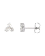 Brinco Trio em Ouro 14k com Diamantes Naturais – Branco 14k, 0,20 ct
