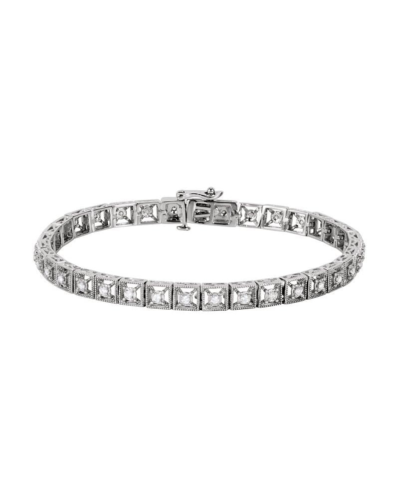 Pulseira Riviera em Ouro 14k com Diamantes Naturais – Modelo 11