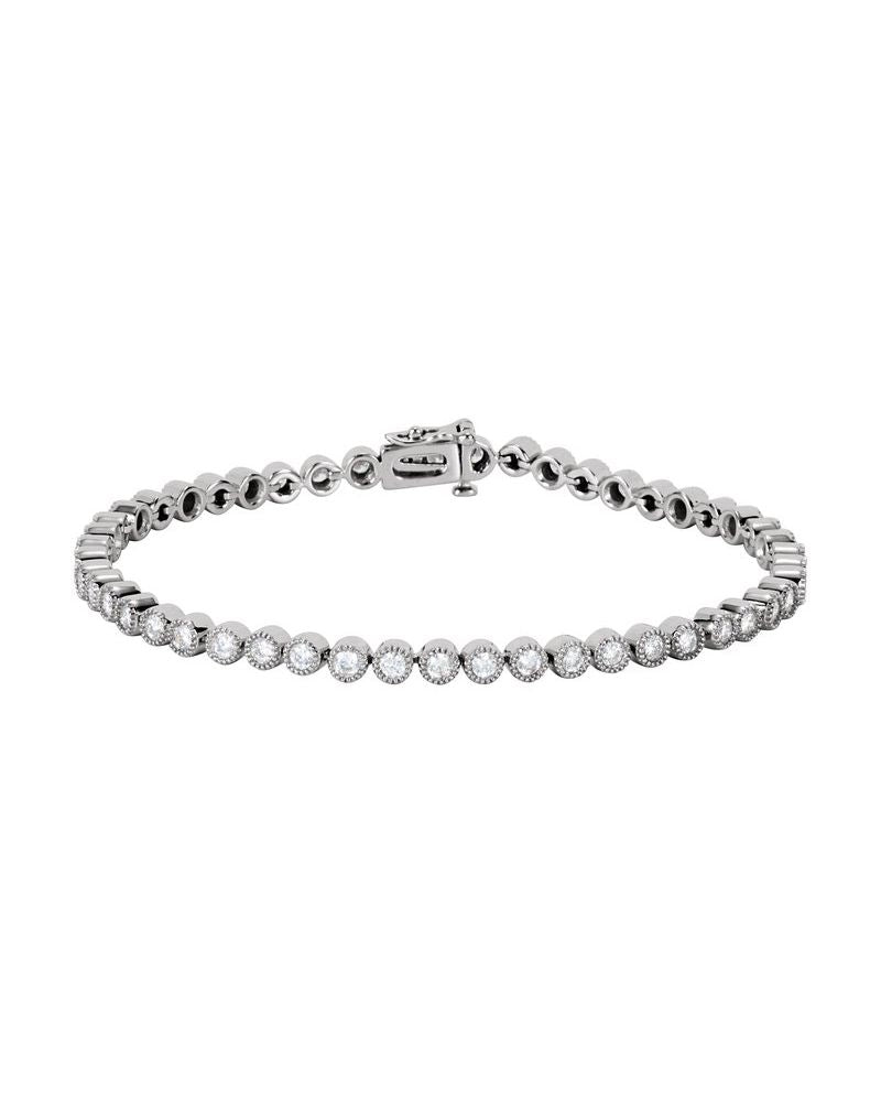 Pulseira Riviera em Ouro 14k com Diamantes Naturais – Modelo 12