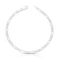 Pulseira de Prata 925 3 em 1 Malha Groumet
