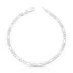 Pulseira de Prata 925 3 em 1 Malha Groumet