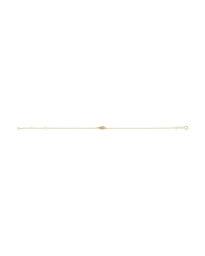 Pulseira Asa de Anjo em Ouro 14k com Diamantes Naturais