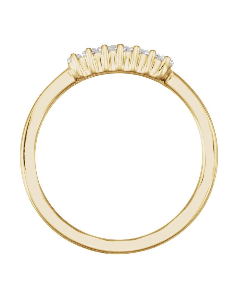 Anel Baguete em Ouro 14k com Diamantes de Laboratório
