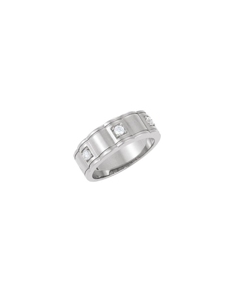 Anel Três Pedras em Ouro 14k com Diamantes Naturais – Modelo 9