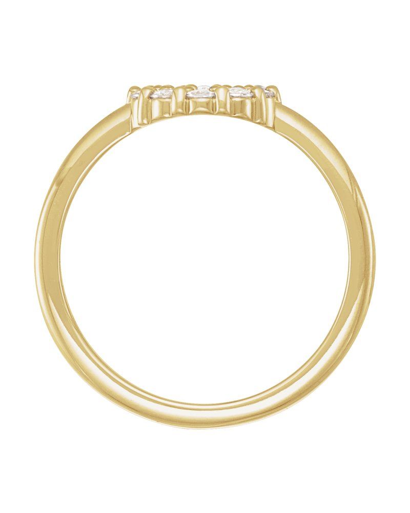 Anel Cabochão Halo em Ouro 14k com Diamantes Naturais