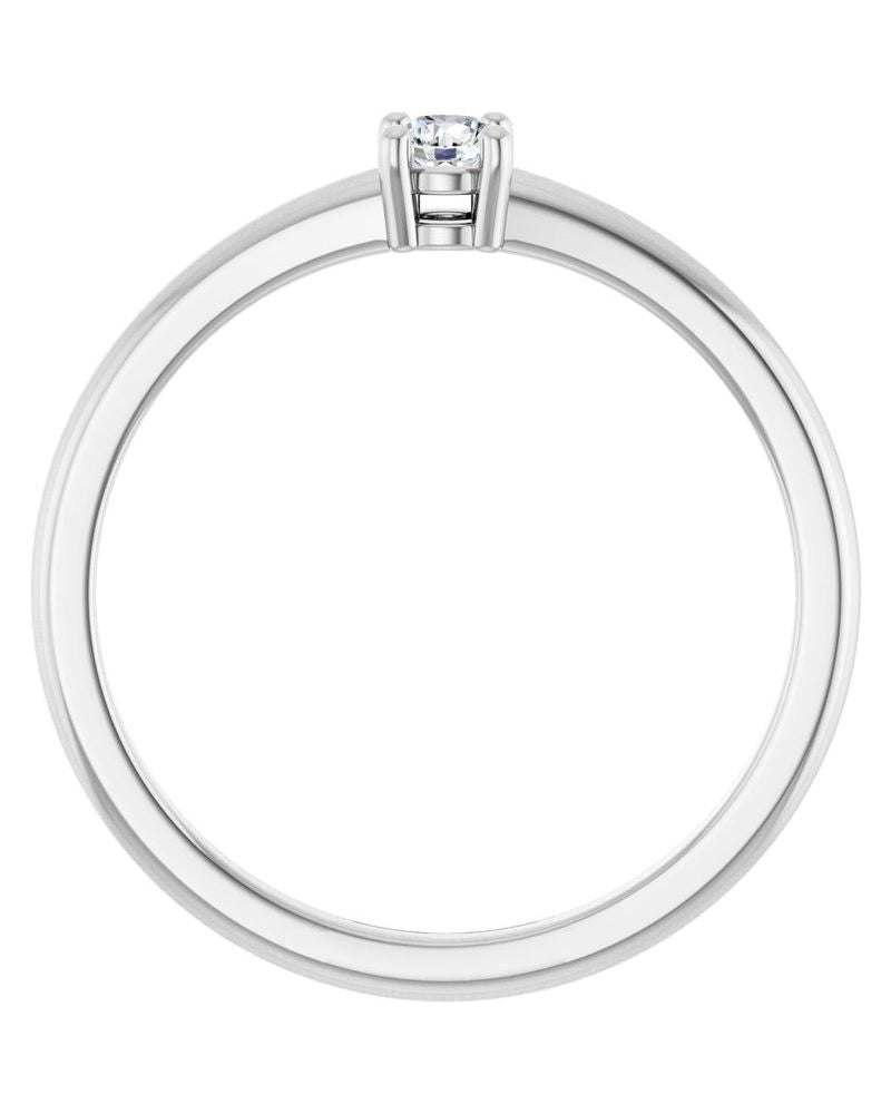 Anel Solitário em Ouro 14k com Diamantes Naturais – Modelo 8