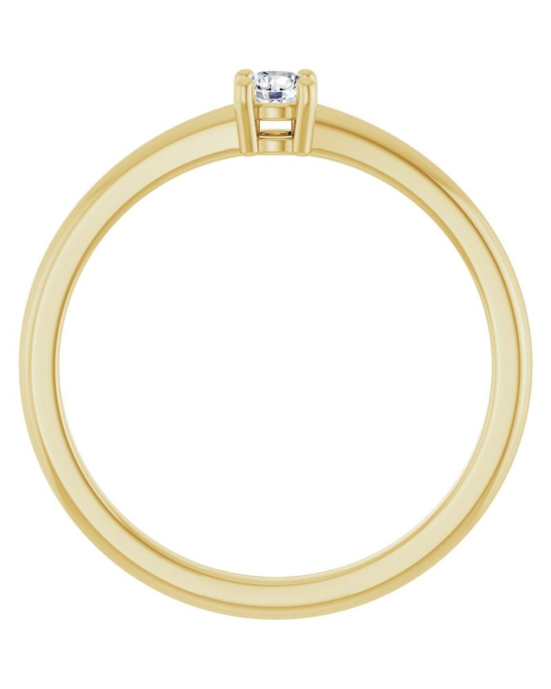Anel Solitário em Ouro 14k com Diamantes Naturais – Modelo 8