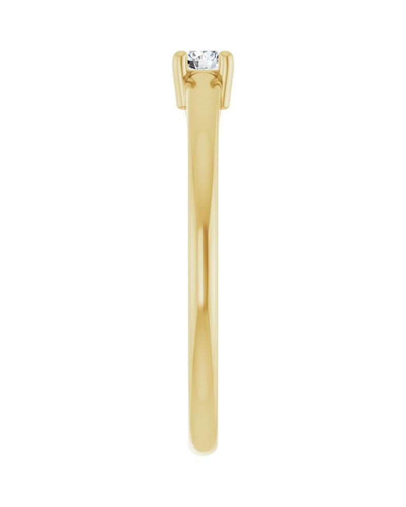 Anel Solitário em Ouro 14k com Diamantes Naturais – Modelo 8