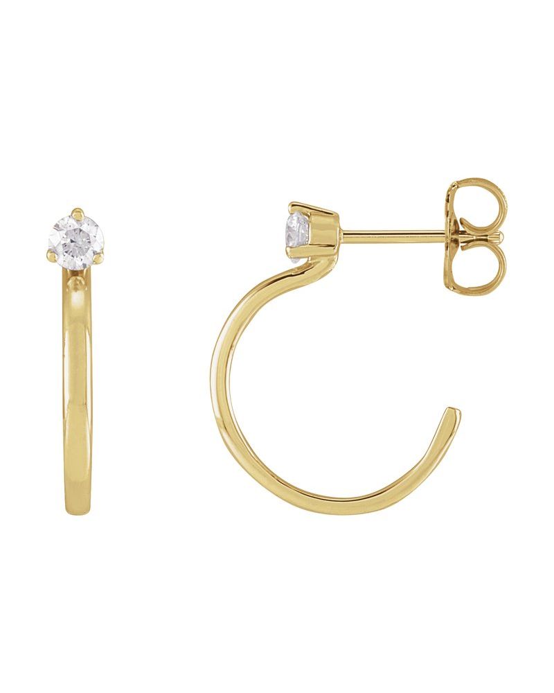 Brinco de Aro Cravejado em Ouro 14k com Diamantes Naturais – Modelo 11