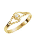 Anel Entrelaçado em Ouro 14k com Diamantes Naturais – Modelo 30