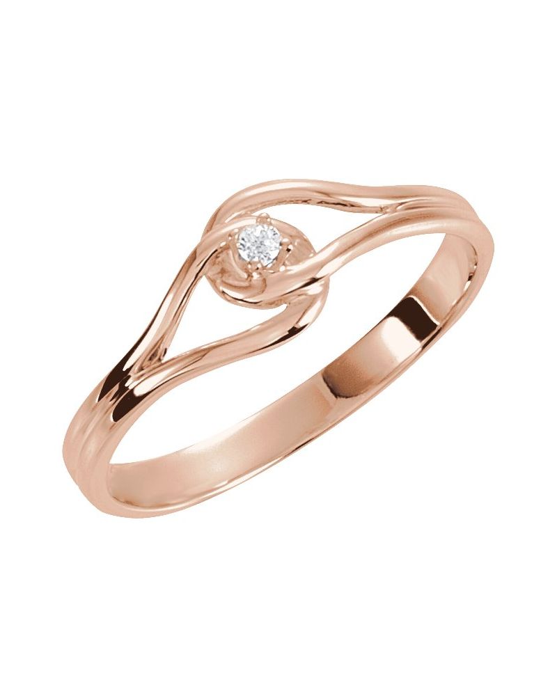 Anel Entrelaçado em Ouro 14k com Diamantes Naturais – Modelo 30
