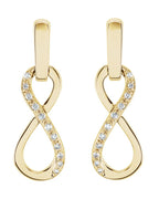 Brinco Infinito em Ouro 14k com Diamantes Naturais – Modelo 2
