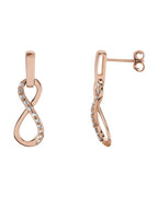 Brinco Infinito em Ouro 14k com Diamantes Naturais – Modelo 2