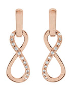 Brinco Infinito em Ouro 14k com Diamantes Naturais – Modelo 2