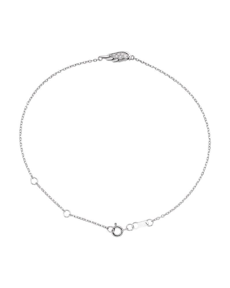 Pulseira Asa de Anjo em Ouro 14k com Diamantes Naturais