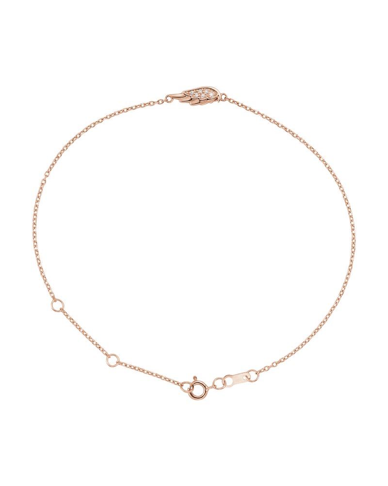 Pulseira Asa de Anjo em Ouro 14k com Diamantes Naturais