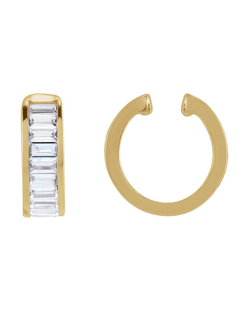 Ear Cuff em Ouro 14k com Diamantes de Laboratório