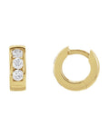 Brinco de Aro com Dobradiça em Ouro 14k com Diamantes de Laboratório