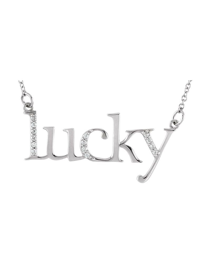 Colar "Lucky" em Ouro 14k com Diamantes Naturais