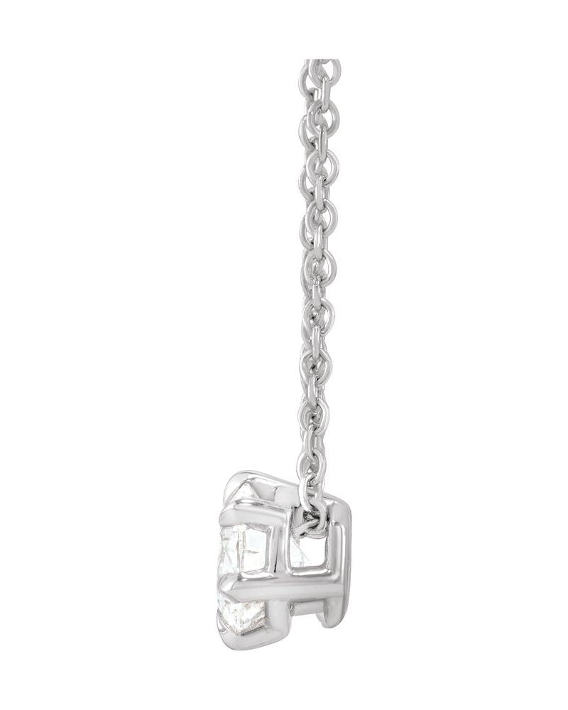 Colar Solitário em Ouro 14k com Diamantes de Laboratório – Modelo 3