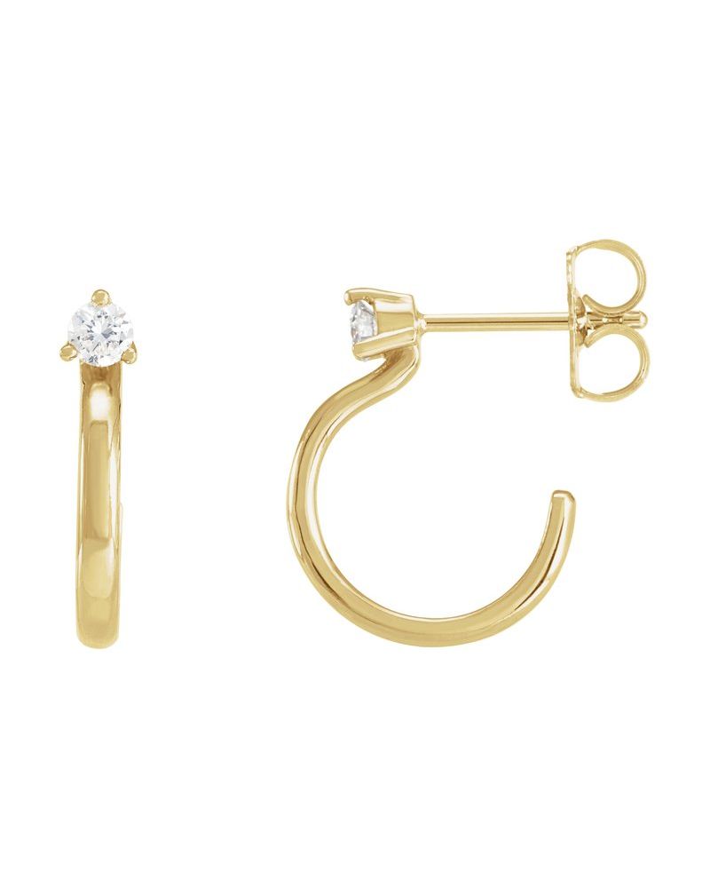Brinco de Aro Cravejado em Ouro 14k com Diamantes Naturais – Modelo 11