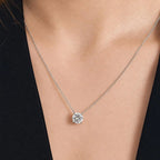 Colar de Prata 925 com Pedra Moissanite 8mm
