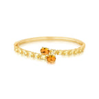 Bracelete Folheado a Ouro com Cristais Ovais