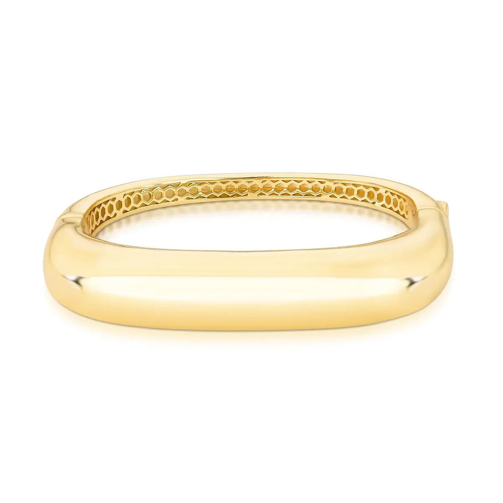 Bracelete Folheado a Ouro Liso e Quadrado
