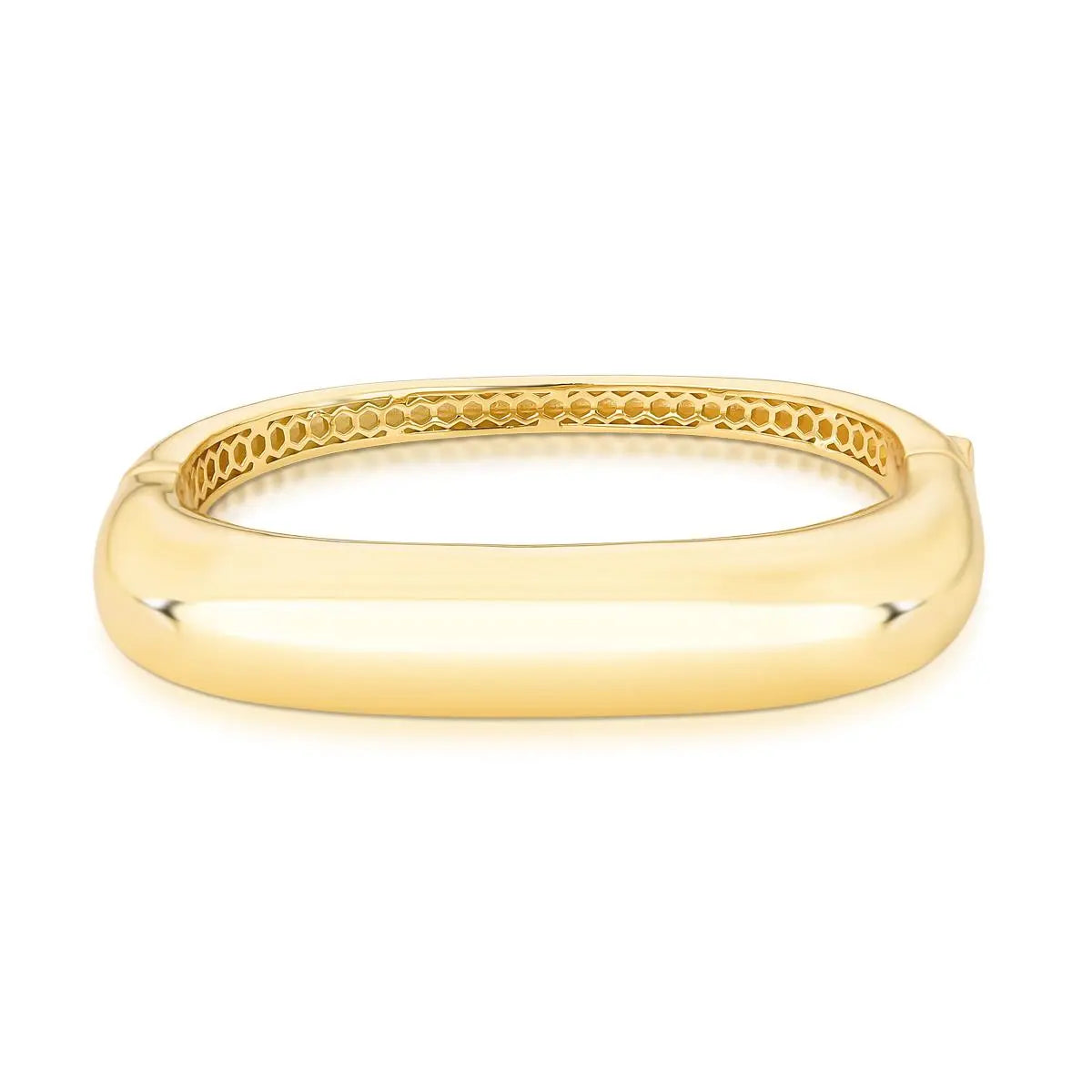 Bracelete Folheado a Ouro Liso e Quadrado