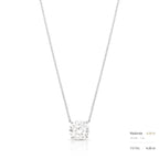 Colar de Prata 925 com Pedra Redonda Moissanite 10mm