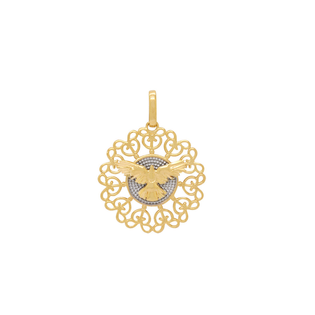 Pingente Espírito Santo Rodinado em Ouro 18K