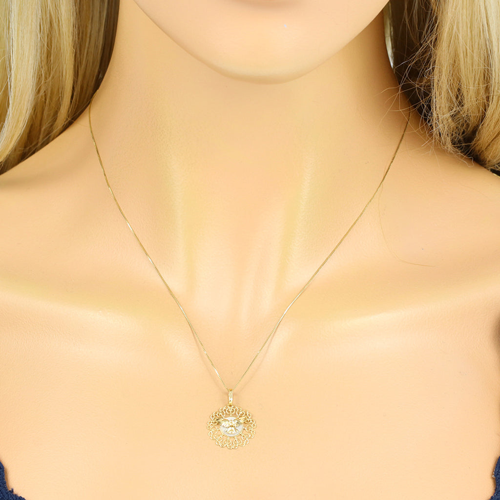 Pingente Espírito Santo Rodinado em Ouro 18K