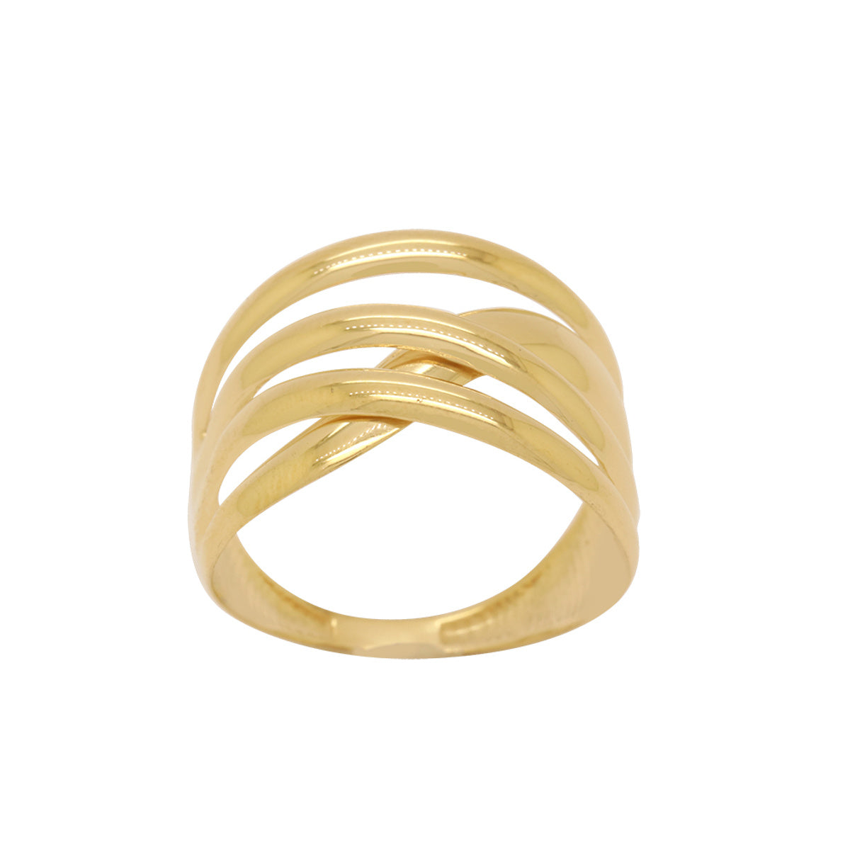 Anel Aro 4 Fios em Ouro 18K
