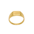 Anel Aro Abaulado Chapa Retangular em Ouro 18K