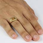 Anel Aro Chapa em Ouro 18K