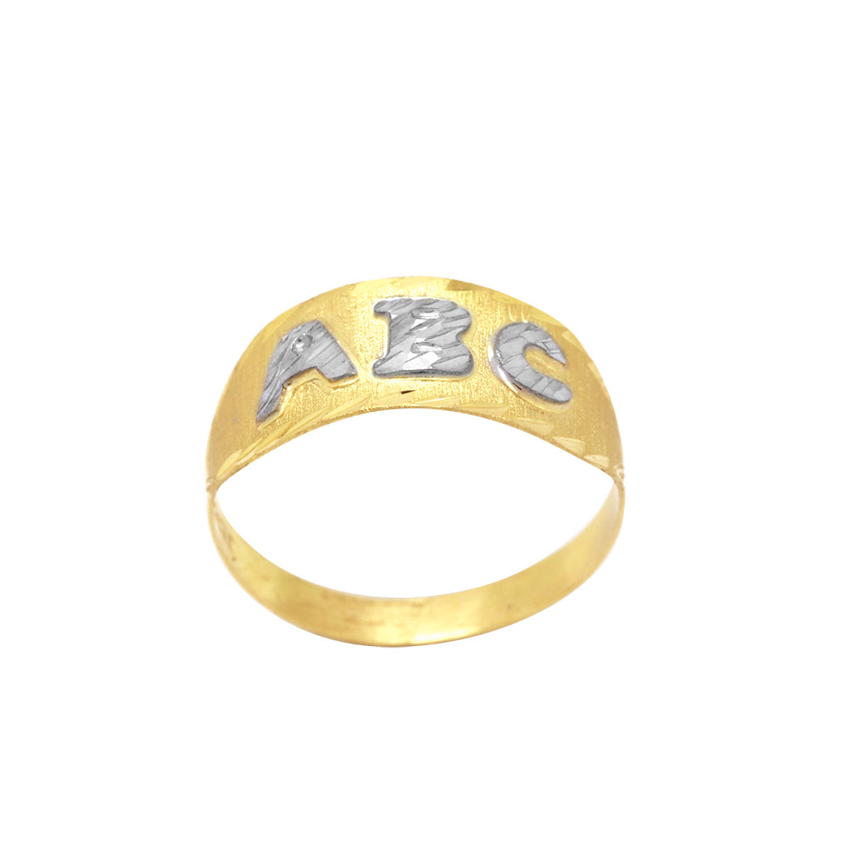 Anel Aro Chapa Rodinado em Ouro 18K