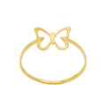 Anel Aro Chato Borboleta em Ouro 18K