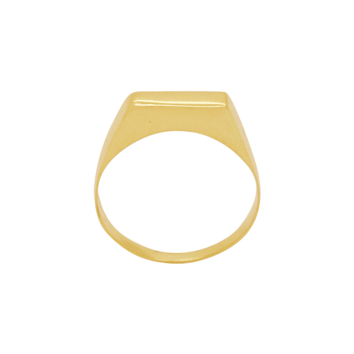 Anel Aro Chato Chapa em Ouro 18K