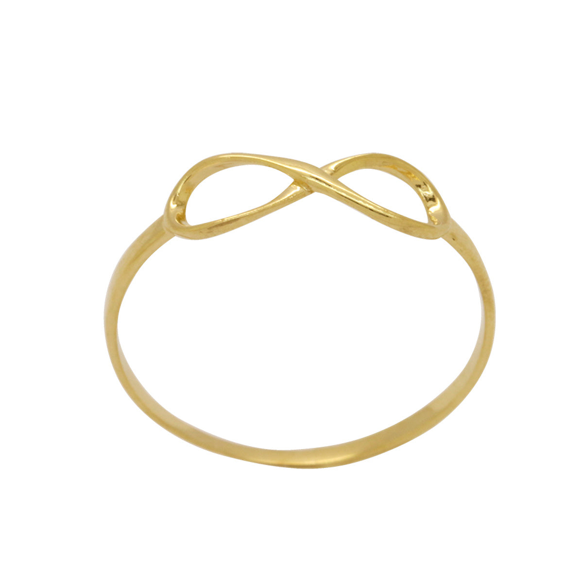 Anel Aro Chato Infinito 5x14 mm Feminino em Ouro 18K