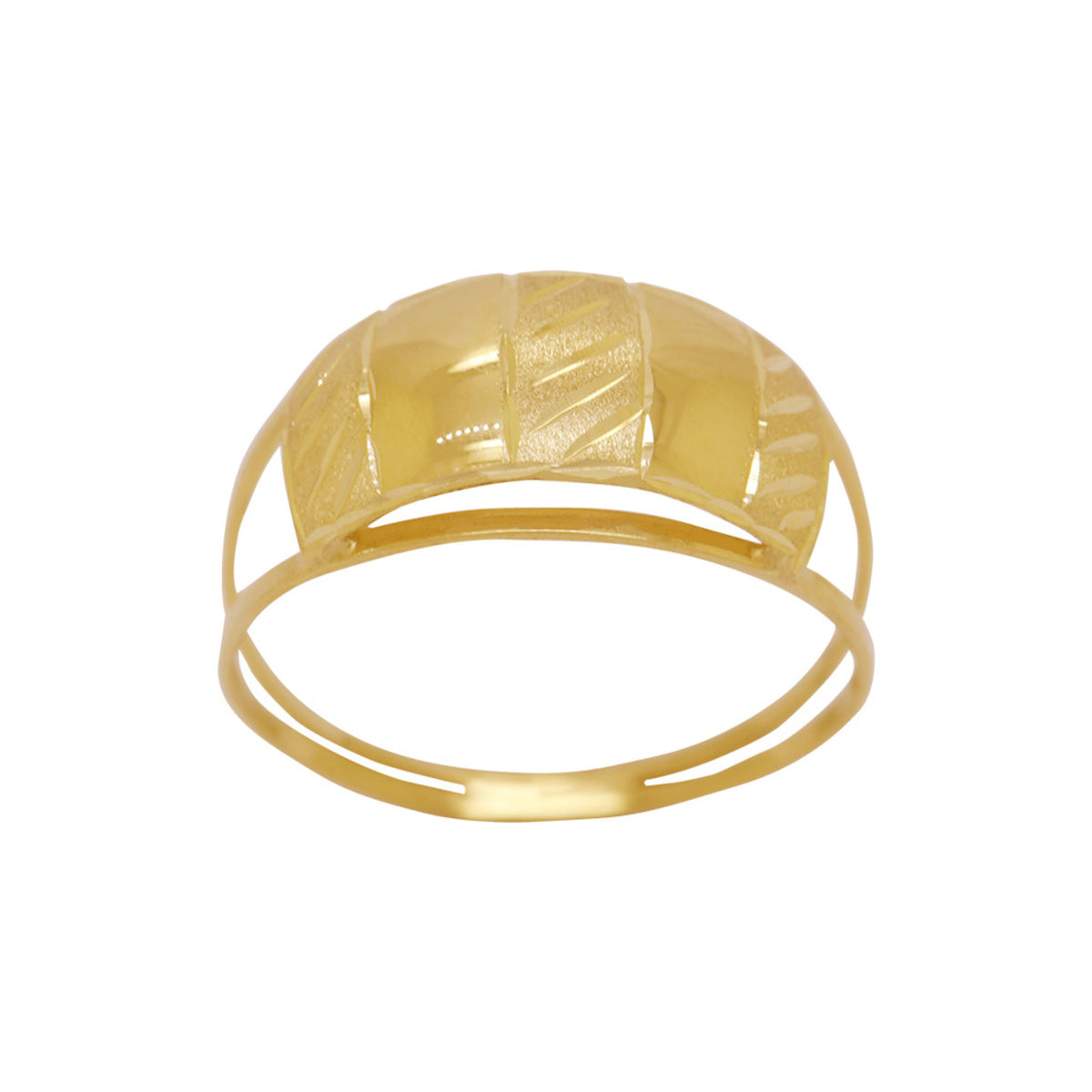 Anel Aro Duplo Chapa em Ouro 18K