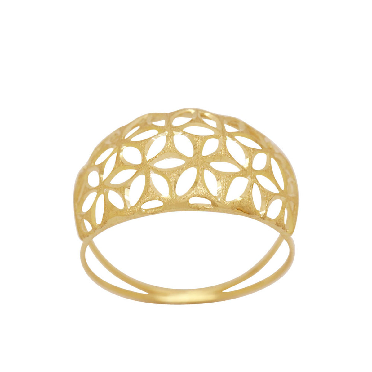 Anel Aro Duplo Chapa em Ouro 18K