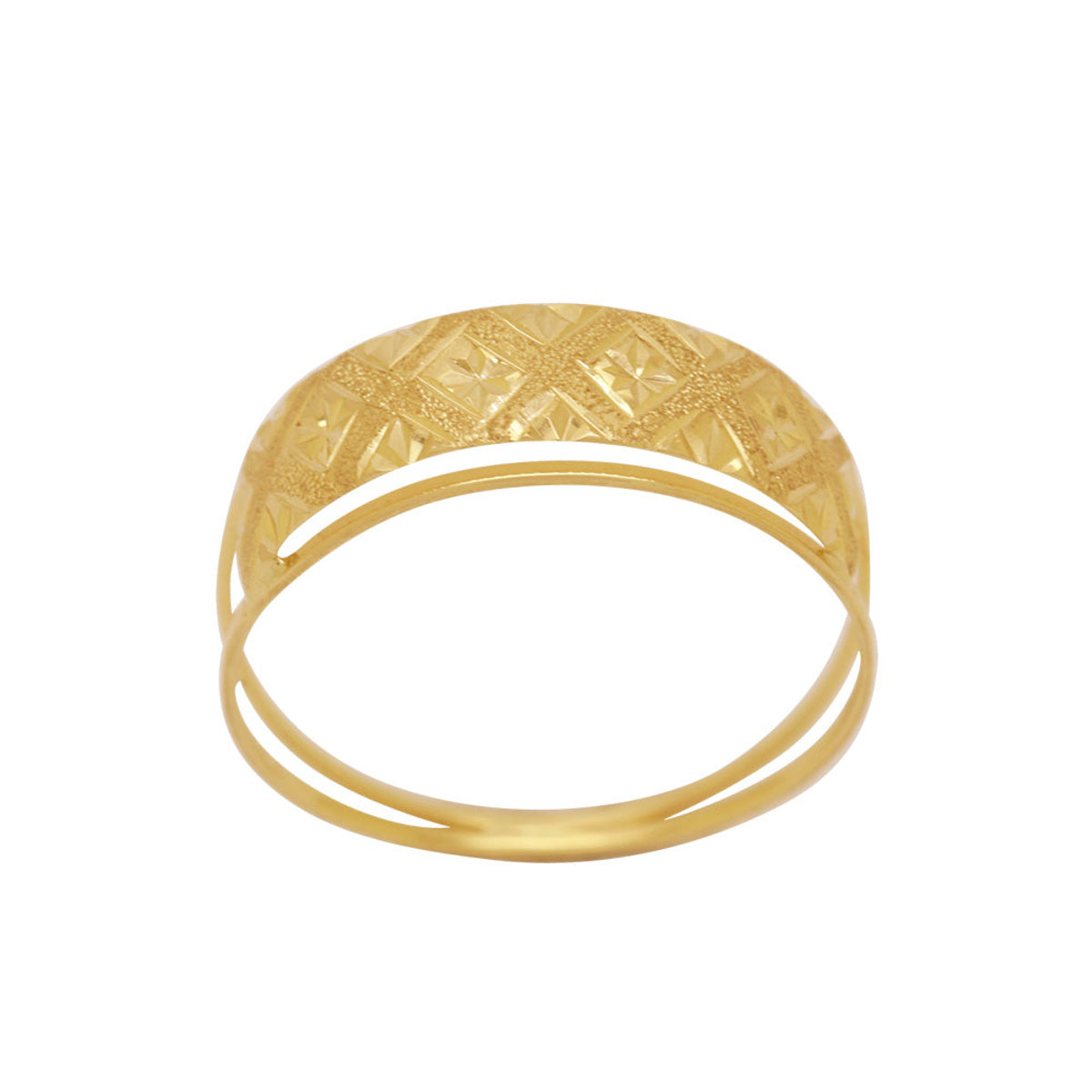 Anel Aro Duplo Chapa em Ouro 18K