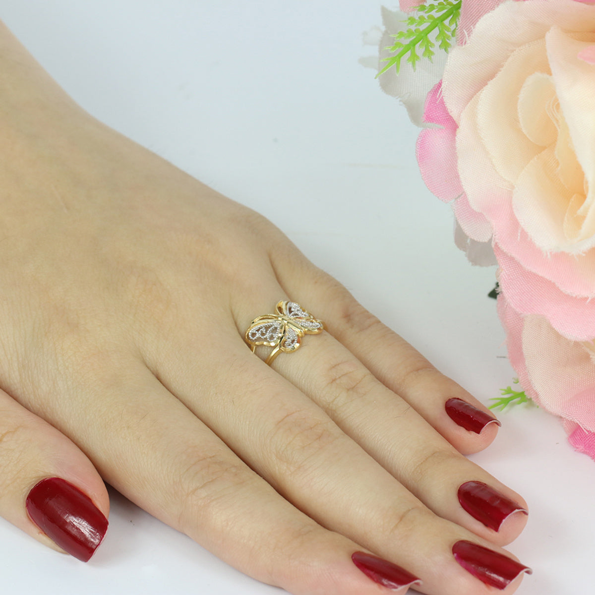 Anel Aro Duplo Rodinado em Ouro 18K